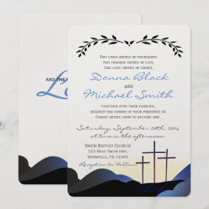 Tres invitaciones religiosas de la boda de las