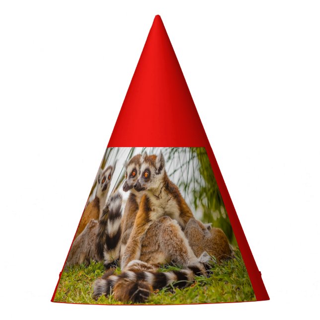 tres lémures con sombrero de fiesta (Anverso)