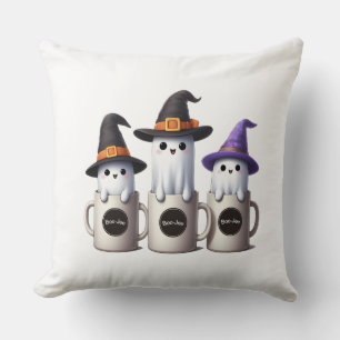 Tres lindos fantasmas de boo-jee para la almohada