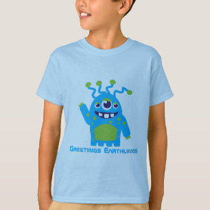 Tres lindos observaron la camiseta azul y verde