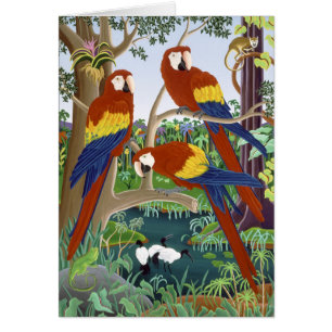 Tres Macaws rojos