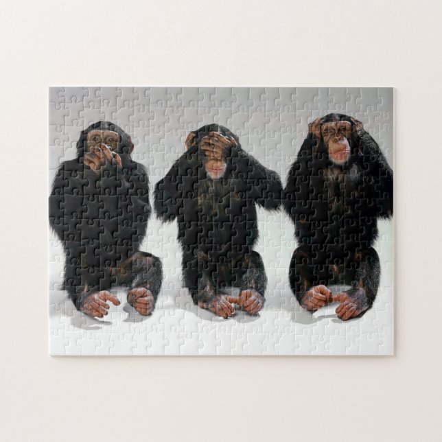 Tres monos sabios, rompecabezas (Horizontal)