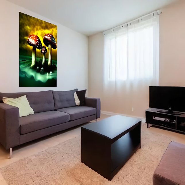 Tres moscas amanita | Poster de arte de IA (Subido por el creador)