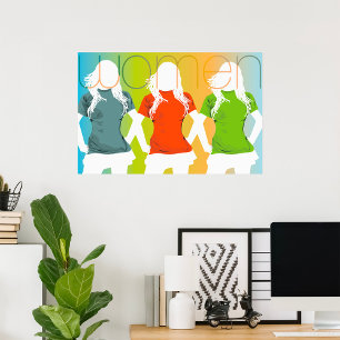 Tres mujeres coloridas Posters