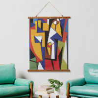 Tres músicos de jazz con tapiz mural