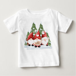 Tres Navidades de Gnome Camiseta Bebé