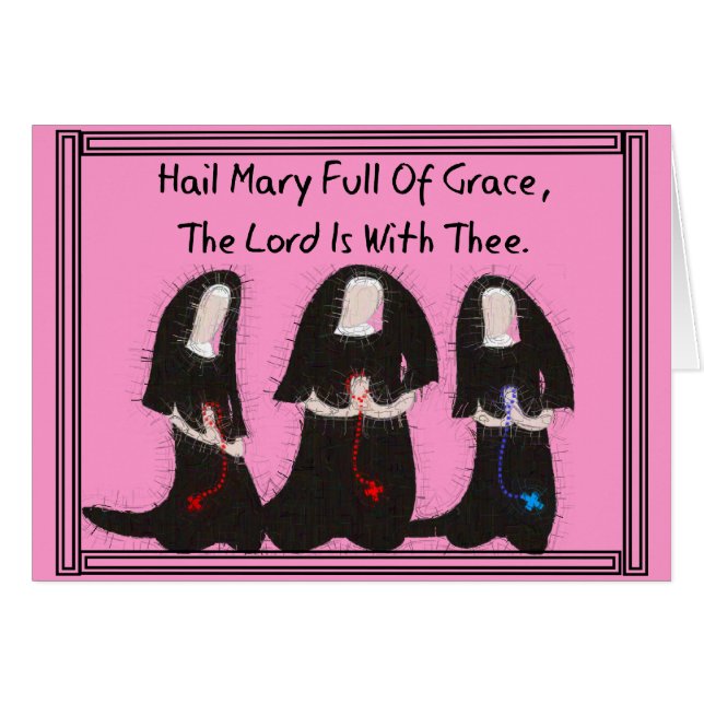 Tres Niñas Arrojando "Salve A María Llena De Graci (Anverso (Horizontal))