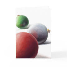 Tres Ornamentos de Navidad - Tarjeta de felicitaci