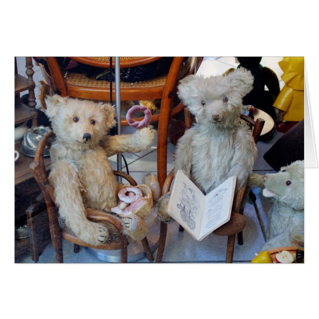 Tres osos de peluche felices (Anverso (Horizontal))