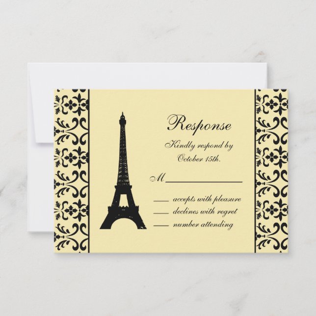 Tres Paris RSVP (amarillo) (Anverso)