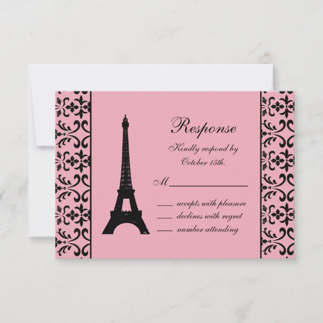 Tres Paris RSVP (rosa) (Anverso)