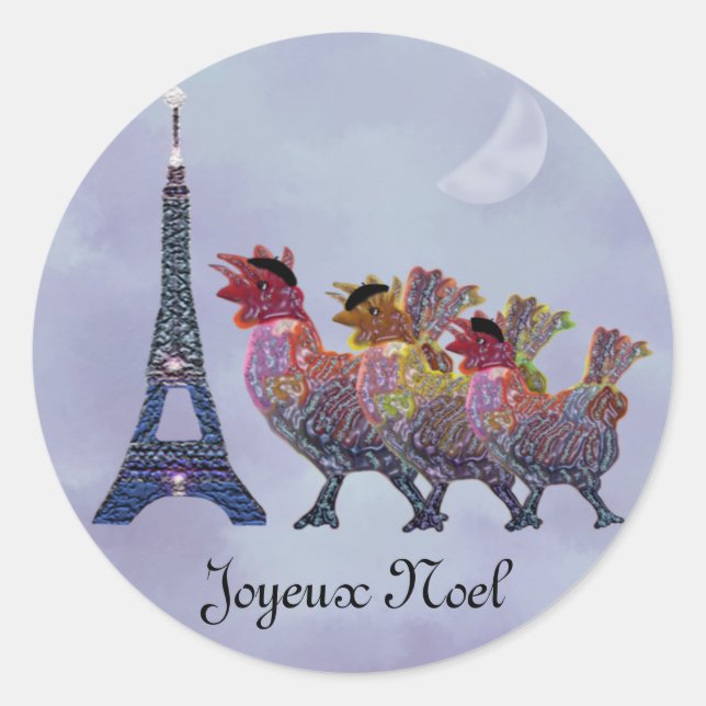 Tres Pegatinas franceses de Hens (Anverso)