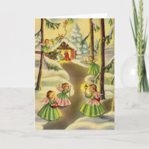 Tres pequeños ángulos de Navidad vintage