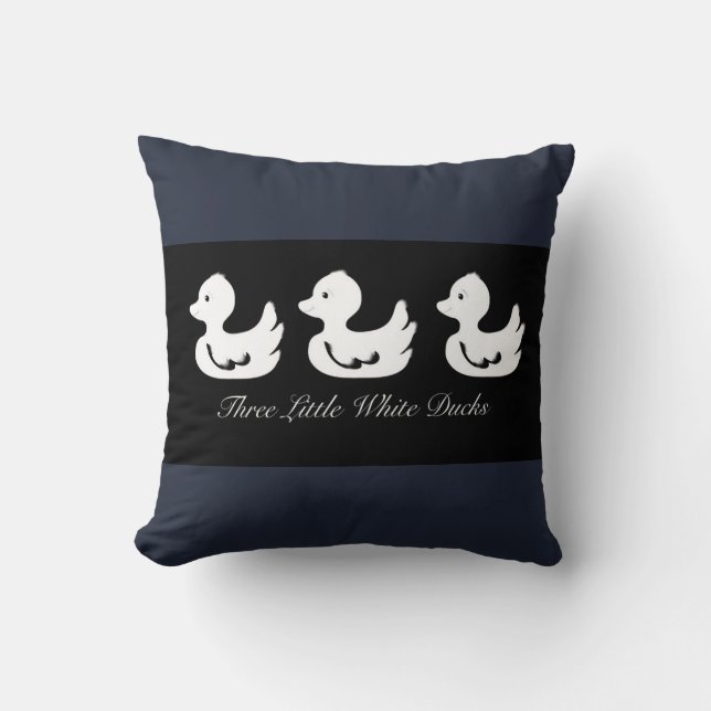Tres pequeños Cojines decorativos de poliéster bla (Anverso)