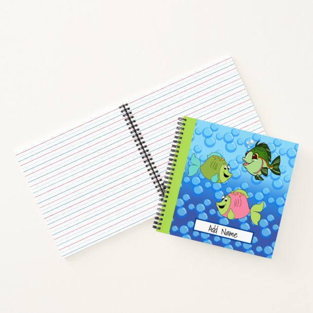 Tres Pequeños Cuadernos Espirales De Pescado (Interior)
