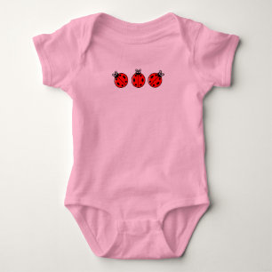 Tres Pequeños Ladybugs - Baby Jersey Bodysuit