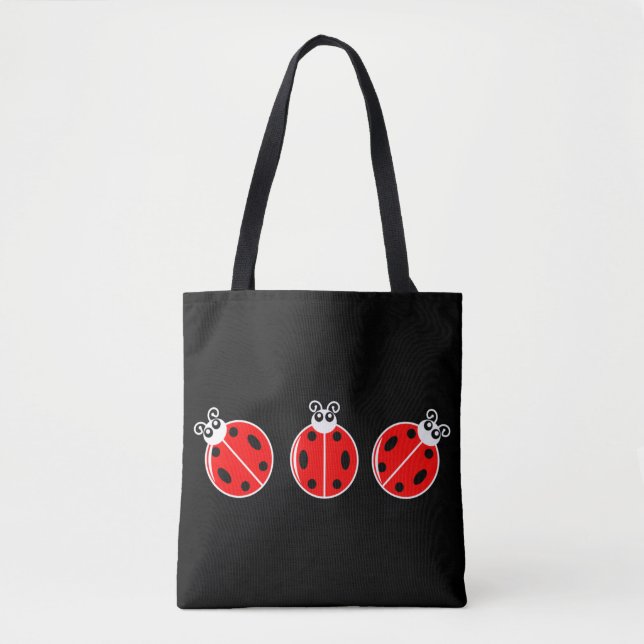Tres Pequeños Ladybugs - Bolsa De Tote De Impresió (Anverso)