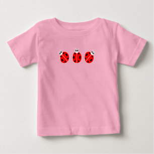 Tres Pequeños Ladybugs - Camiseta Baby Fine Jersey