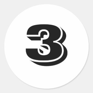 Tres pequeños Pegatinas redondos blancos por Janz