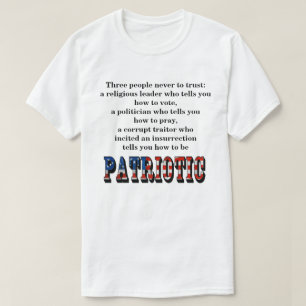 Tres personas en las que nunca confiar: camiseta