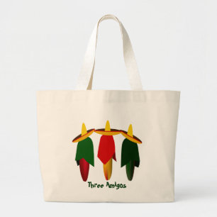 Tres pimientos calientes conmigo para la bolsa