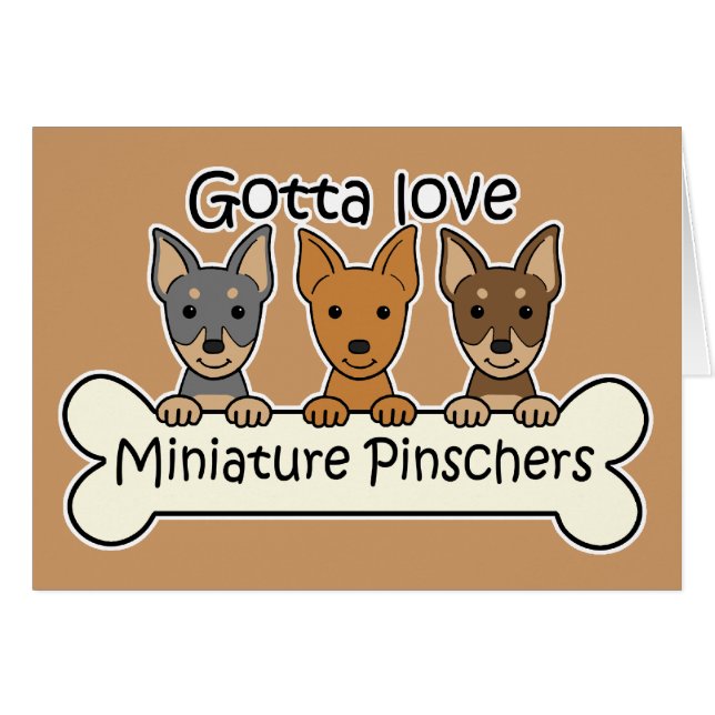Tres Pinschers miniatura (Anverso (Horizontal))
