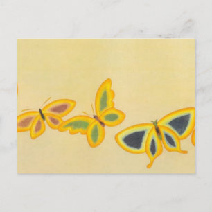 Tres postales de mariposas vintage