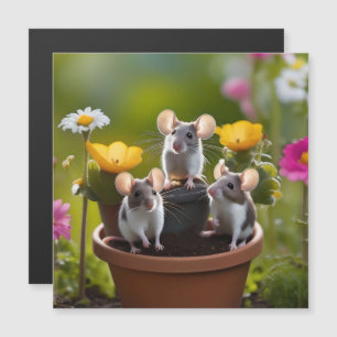 Tres Ratones En Flores,