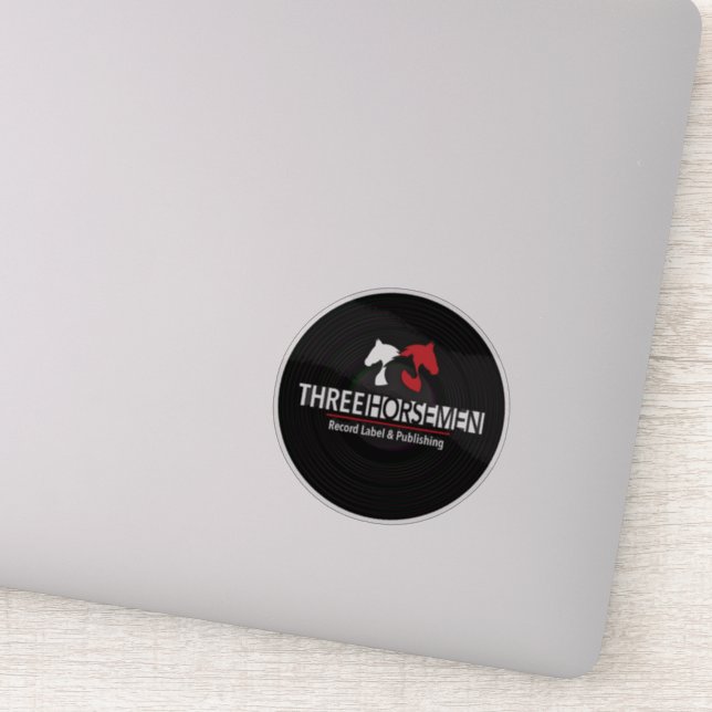 Tres registros de jinetes pegatina transparente (Detalle)