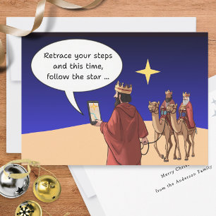 Tres Reyes Satnav Estrella Divertida Navidad