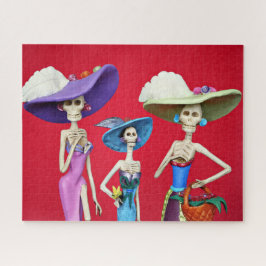 Tres rompecabezas de Catrinas