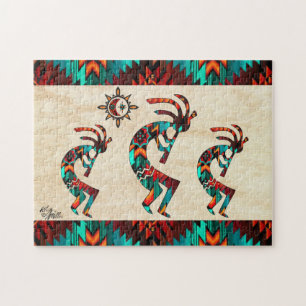 Tres rompecabezas del suroeste de Kokopelli Jigsaw