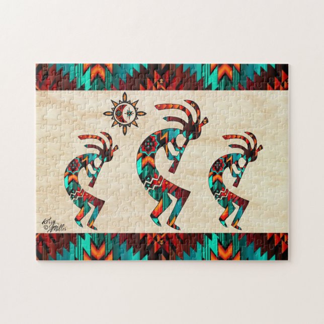 Tres rompecabezas del suroeste de Kokopelli Jigsaw (Horizontal)