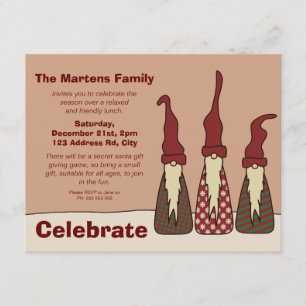 Tres sabios elfos, invitación del partido navidade