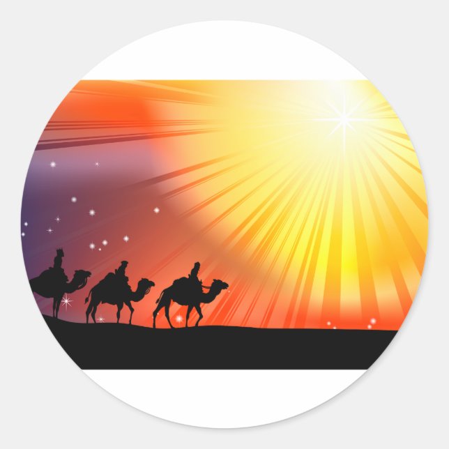 Tres sabios Pegatinas (Anverso)