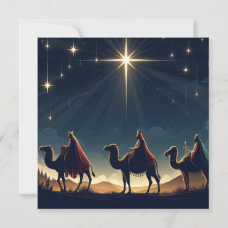 Tres sabios - Tarjeta de Navidad plana