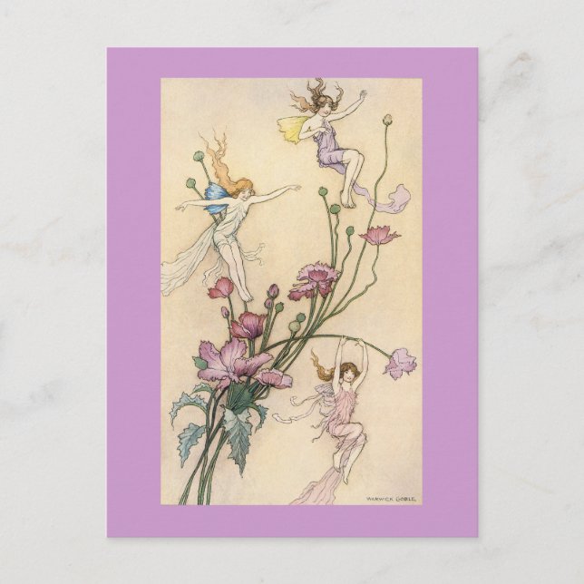 Tres Sprites Locos con la postal de la alegría (Anverso)