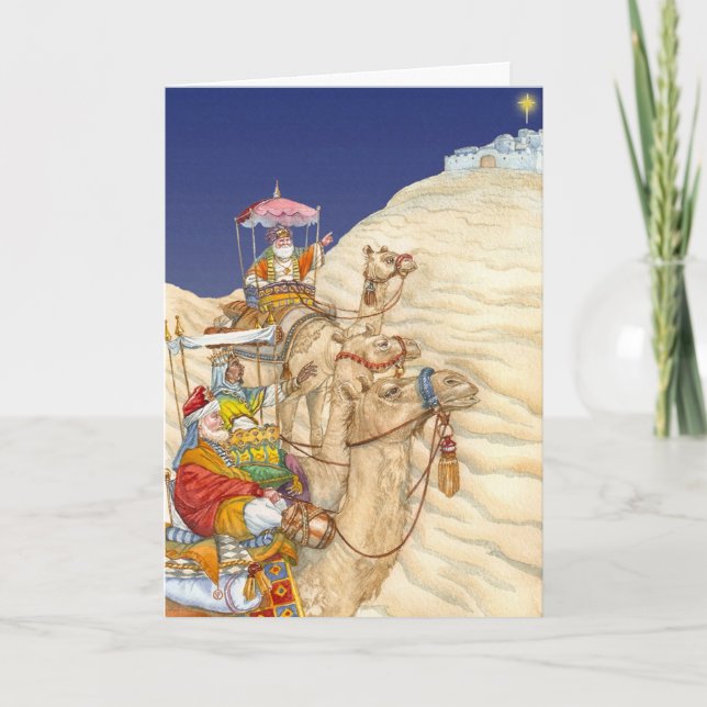 Tres tarjeta de Navidad de los reyes (Anverso)