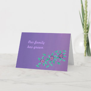 Tres tarjetas de Invitación de adopción de flores 
