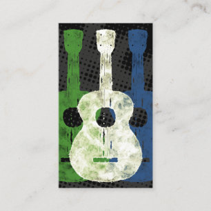 Tres tarjetas de visita de las guitarras