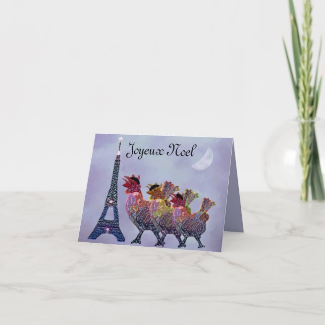 Tres tarjetas para gallinas francesas (Anverso)