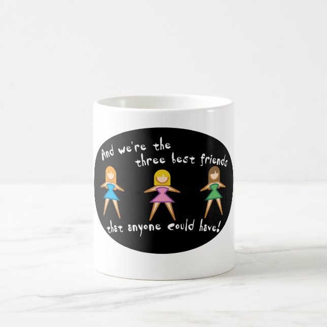 Tres tazas de los mejores amigos (Centro)