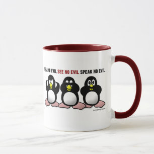 Tres tazas sabias de los pingüinos