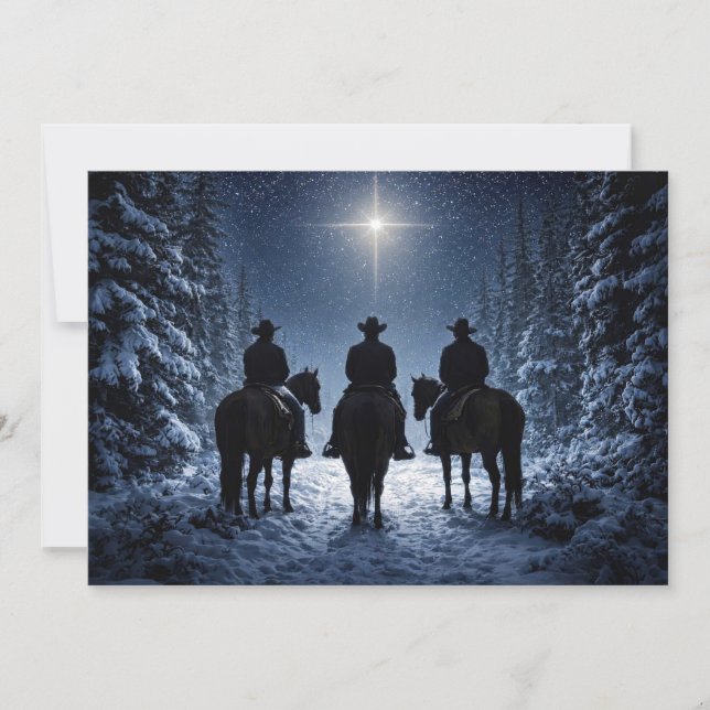 Tres vaqueros guiados por la estrella de Navidad d (Anverso)