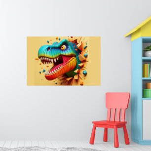 TRex, Dinosaurio sale de la impresión de Posters d