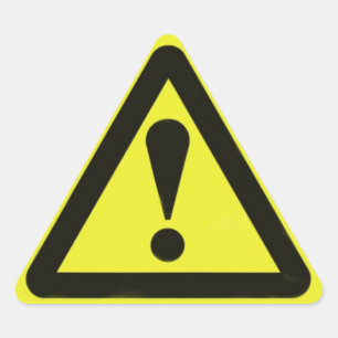 Triangular Advirtiendo, pegatina de cuidado