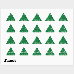 Triangular Árbol de Navidad sueco pegatina personalizado