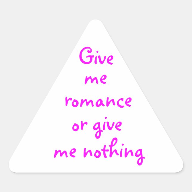 Triangular Dame Romance o dame pegatina de nada-tri (Anverso)