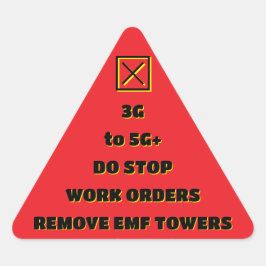 Triangular DETENER TRABAJO ELIMINAR EMF por Pegatina de RoseW