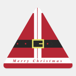 Triangular Feliz Pegatina navideño